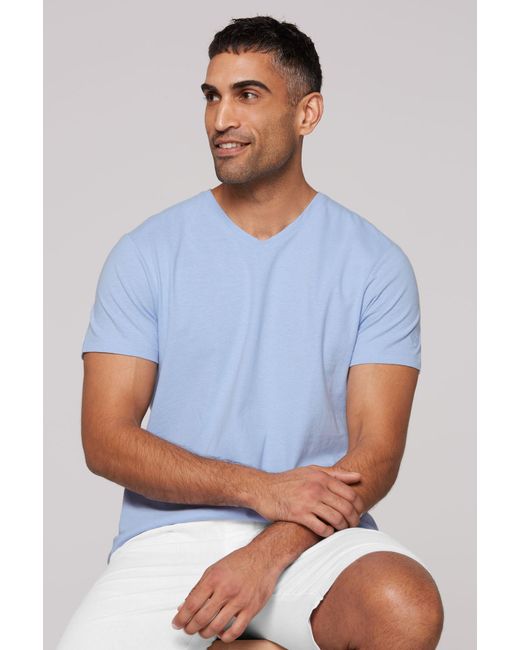CMPD Basic T-Shirt Mit V-Neck in Blue für Herren