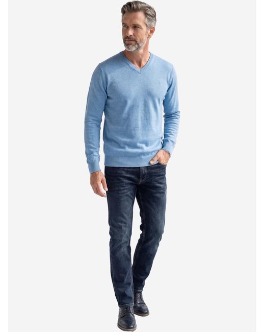 Redmond Pullover Basic in Blue für Herren