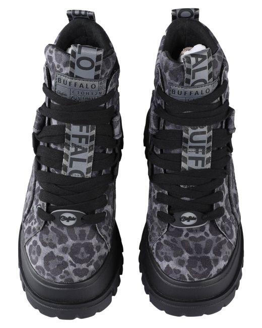 Buffalo Black Schnürstiefel Aspha