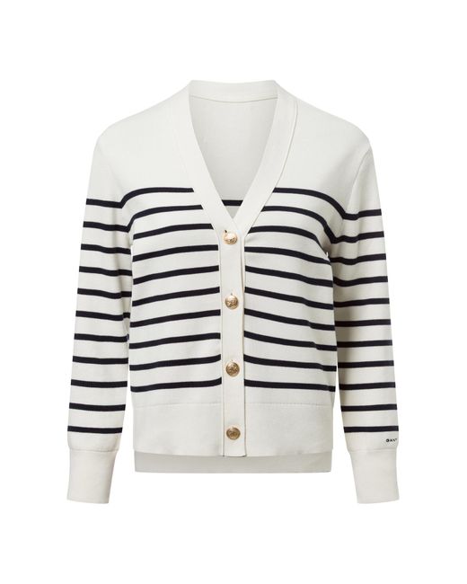 Gant White Strickjacke