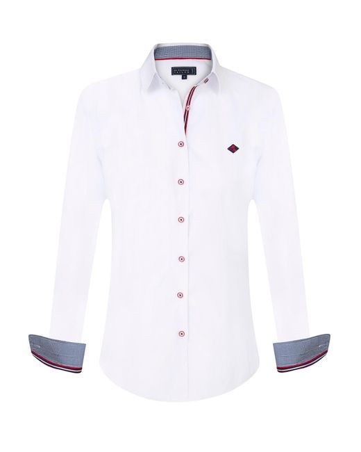 Sir Raymond Tailor White Bluse 'Macenta'