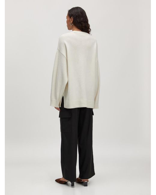EDITED White Pullover Aus Wolle Danica