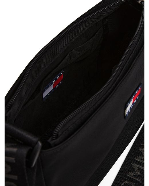 Tommy Hilfiger Black Essential Schultertasche Mit Logo-Riemen
