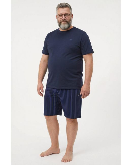 Men Plus Pyjama in Blue für Herren
