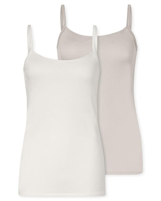 Schiesser White Spaghettitop Modal Essentials