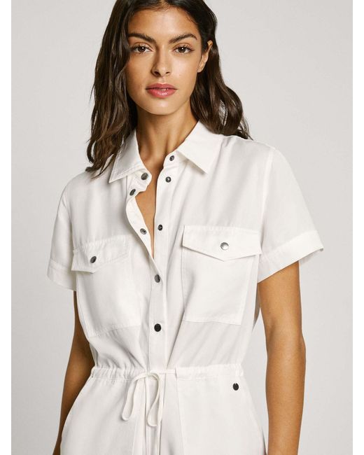 Pepe Jeans White Jumpsuit 'Edmee'