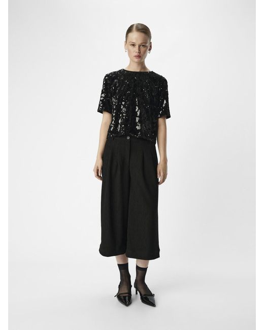 Object Black Bundfaltenhose 'Kendra'
