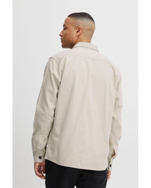 Solid Langarmhemd in Natural für Herren