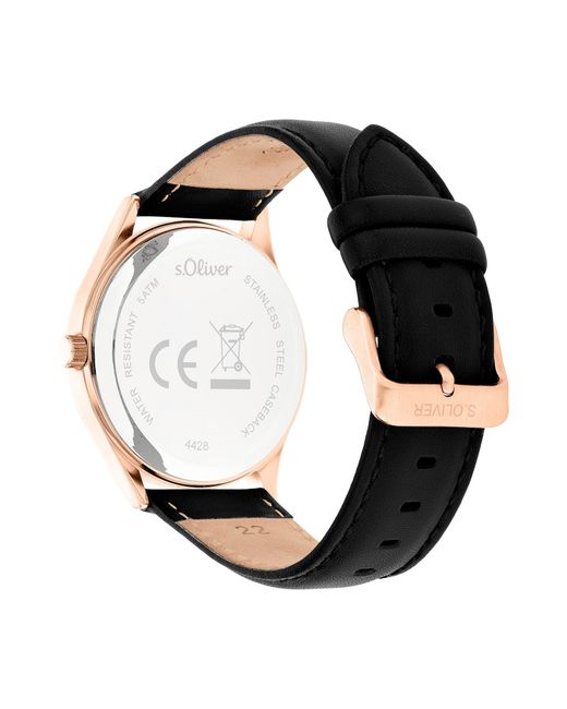 S.oliver Analoguhr in Black für Herren