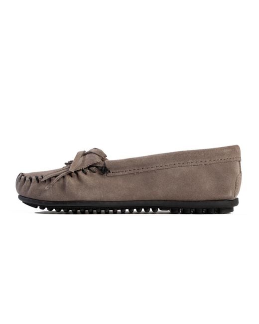 Minnetonka Gray Mokassin Kilty