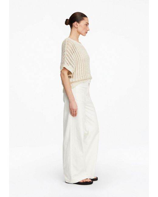 Comma, White Pullover