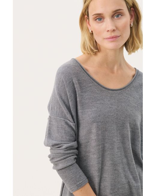 Part Two Gray Pullover Noura