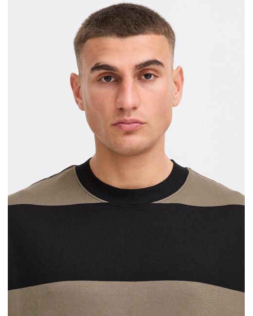 Solid Rundhalsshirt Sdroy in Black für Herren