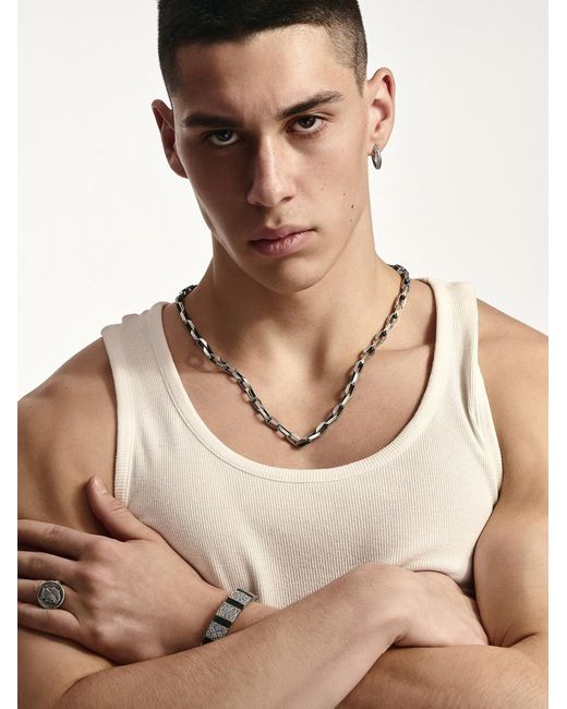 REYTEL Ohrring Bone in Metallic für Herren
