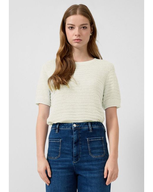 QS White Strickpullover