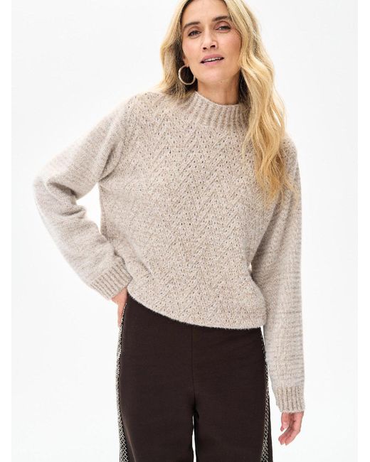 Blue Shadow White Pullover