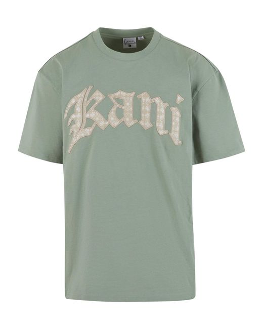 Karlkani Kani Paisley Letter T-Shirt in Green für Herren