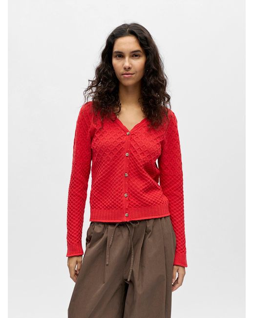 Object Red Strickjacke Objnoa
