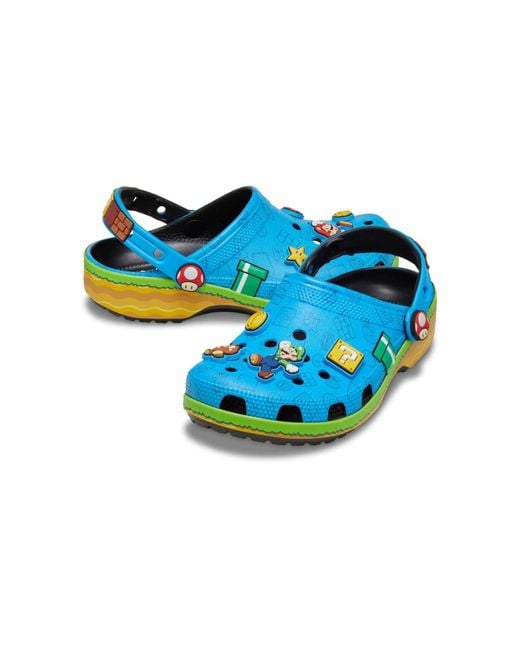 CROCSTM Blue Clogs Super Mario
