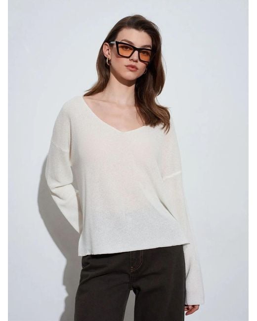 Dilvin White Pullover Pullover