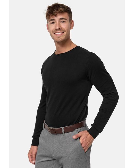 INDICODE Pullover Gamal in Black für Herren
