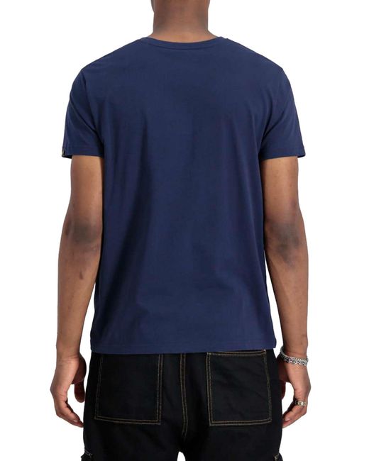 Alpha Industries Shirt Basic Rubber in Blue für Herren