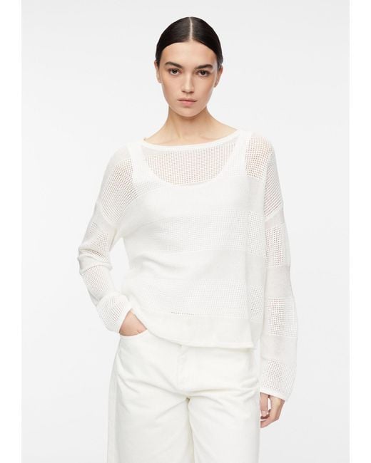 Comma, White Strickpullover