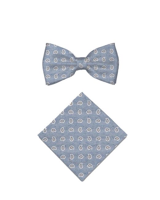 REAL GUYS Set Fliege Mit Einstecktuch in Blue für Herren