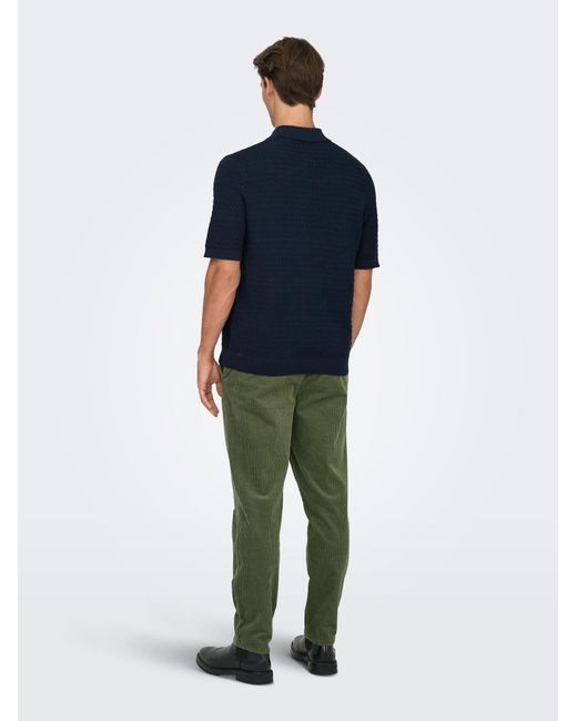 Only & Sons Pullover Menu in Blue für Herren