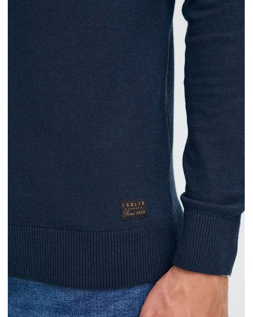 Solid Strickpullover Sdakel in Blue für Herren