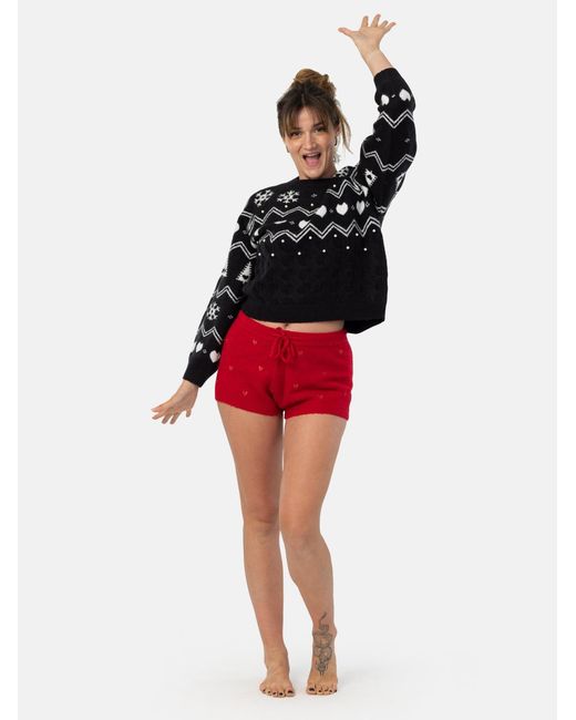 LEAFLETIC Black Pullover Pullover Sweater