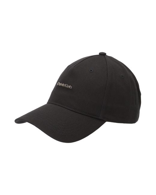 Calvin Klein Black Cap Metal Logo Baseball