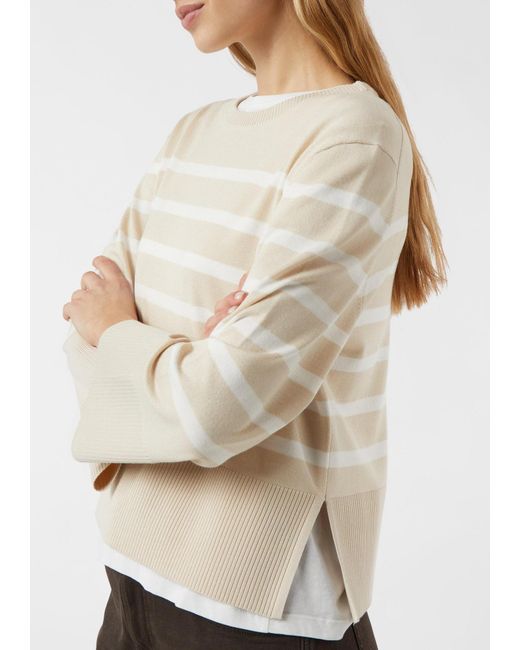 Comma, White Pullover