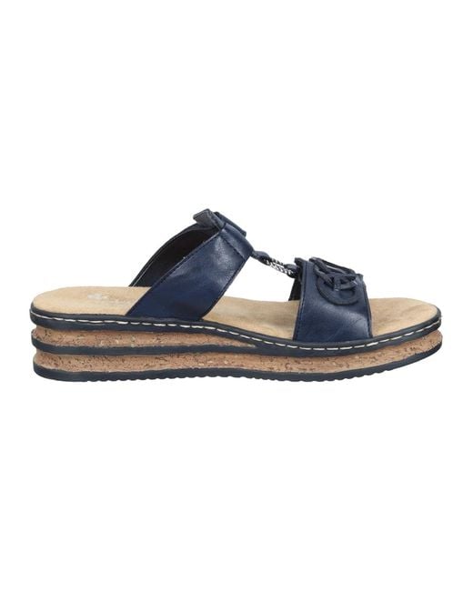 Rieker Blue Pantolette Basic