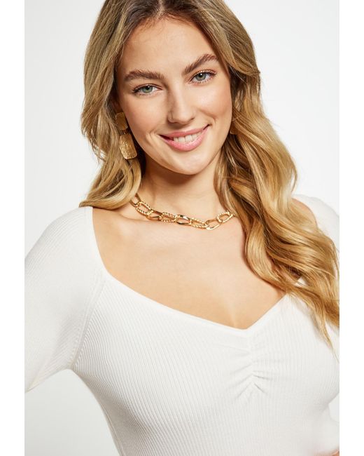 faina White Pullover