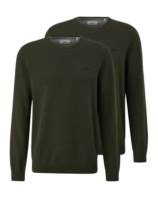 S.oliver Oliver Pullover Basic in Green für Herren