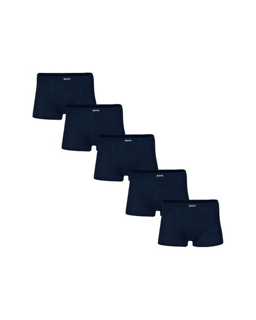MAXTED Boxershorts Basic Max Boxershorts 5Er Pack in Blue für Herren
