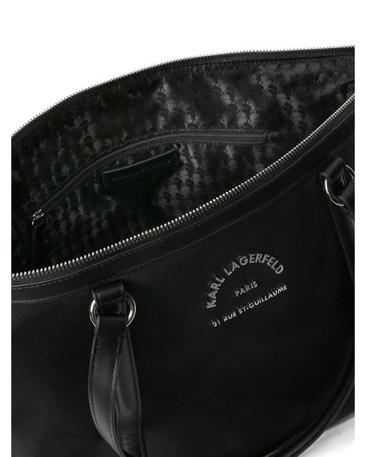 Karl Lagerfeld Black Handtasche Rue St-Guillaume Mittelgrosse Tote-Bag