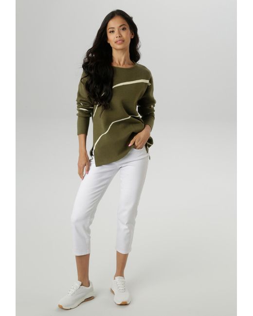 Aniston SELECTED Green Pullover