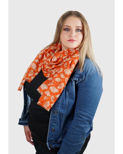 HARPA Orange Schal Clover