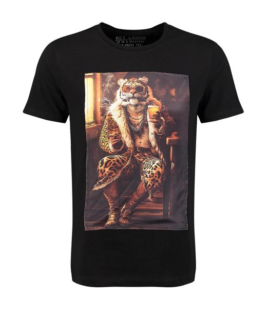 Key Largo T-Shirt Pimp Tiger in Black für Herren