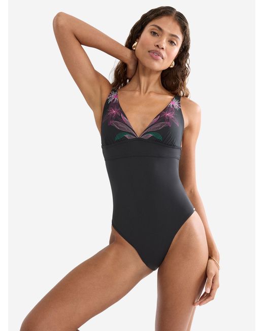 Triumph Black Badeanzug Label Summer Tropics