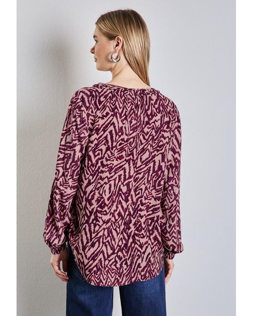 Street One Red Gemusterte Bluse