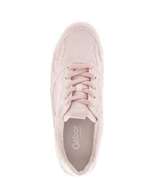 Gabor Black DAVOS Sneaker Freizeitschuh, Halbschuh, Schnürschuh mit Lochmuster, G-Weite