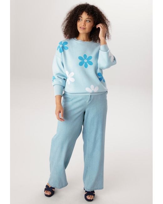 Aniston Blue Pullover