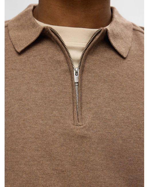 SELECTED Pullover Slhberg in Brown für Herren