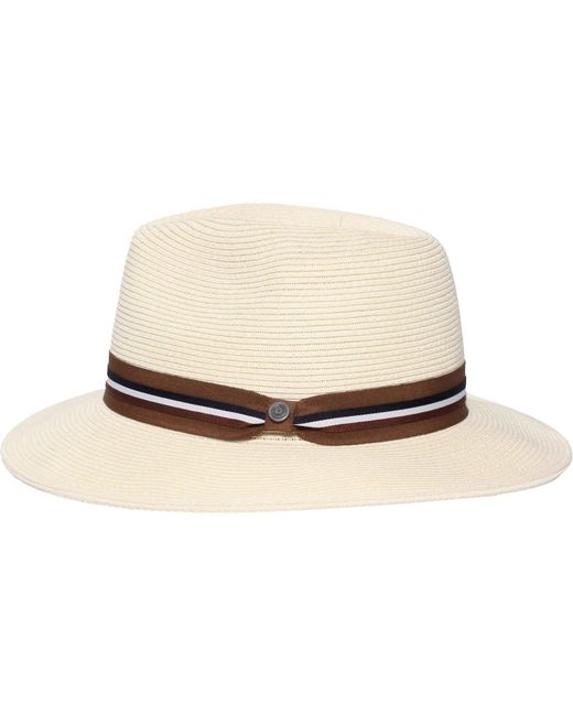 Bugatti Hut Fedora in Natural für Herren