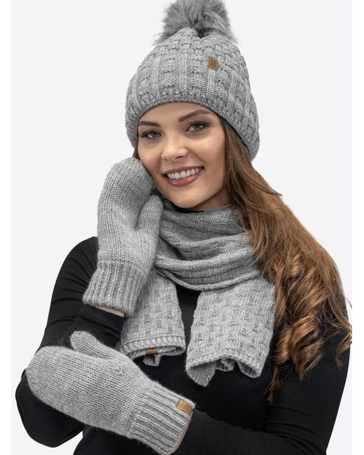 Vivience Gray Mütze 7015 Set