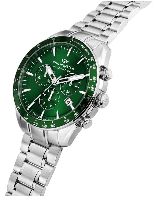 Philip Watch Analoguhr in Green für Herren