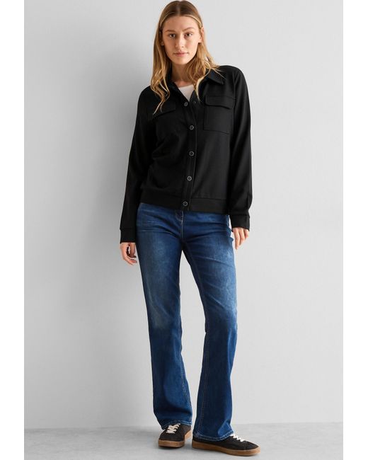 Cecil Black Leichte Sweatjacke